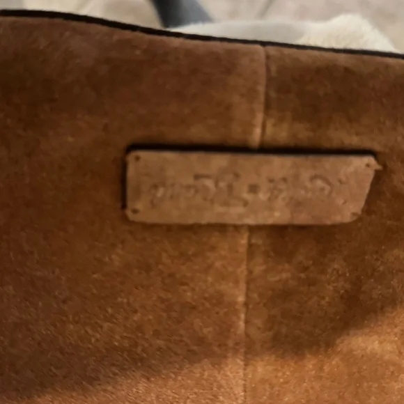 Lucky Brand Suede Shoulder Tote in Camel Brown - Picture 3 of 8